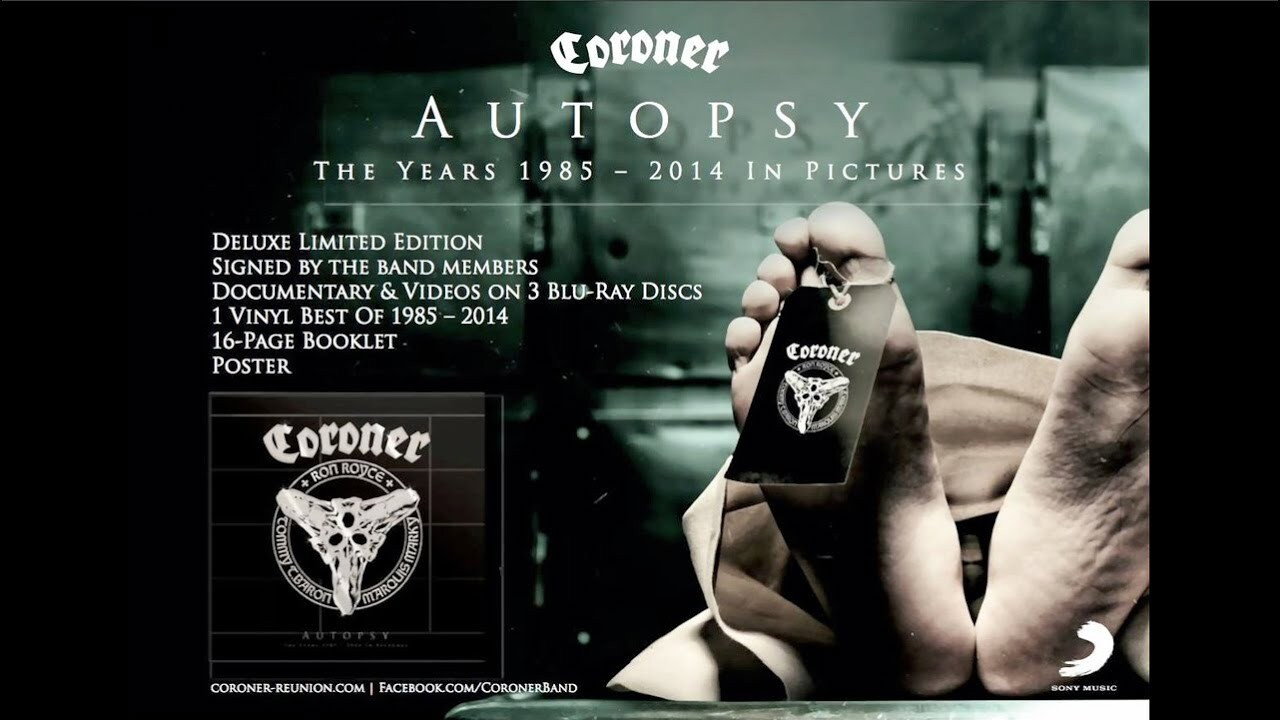 Coroner – Autopsy - The Years 1985 - 2014 In Pictures